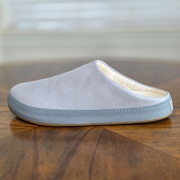 Olukai Hamani Leather Slip-on Mules Men's Size 9 Smoke / Storm Gray / Beige New - Picture 7 of 14